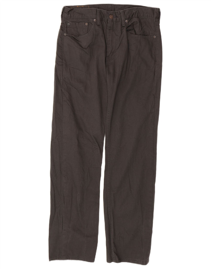 LEVI'S Herre 505 lige fritidsbukser W32 L32 Grå bomuld