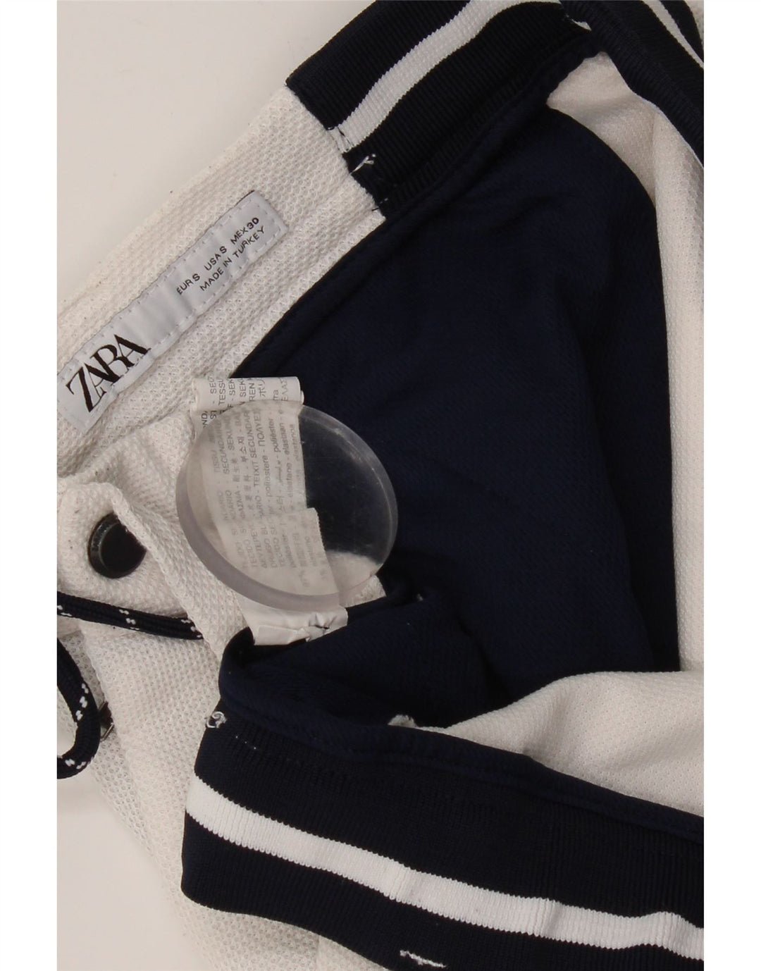 Zara Badeshorts til mænd Small White Colourblock Polyester