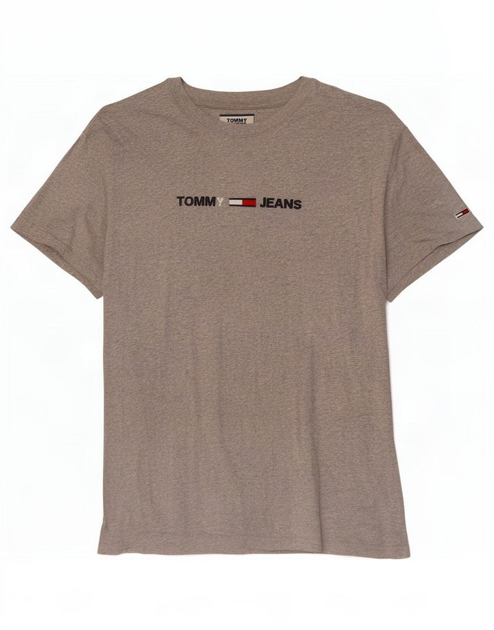 Tommy Hilfiger Herre grafisk T-shirt top mellemgrå bomuld