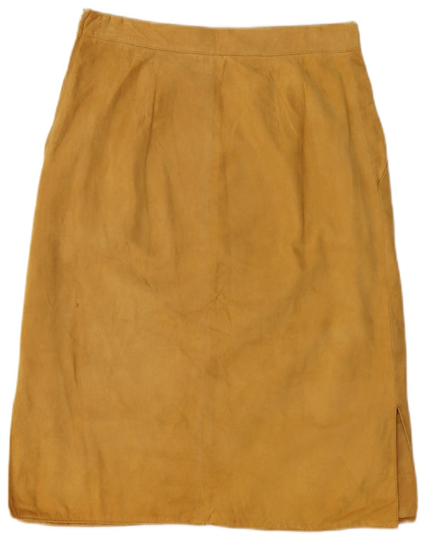 Vintage ruskindsnederdel til kvinder W28 Medium Beige