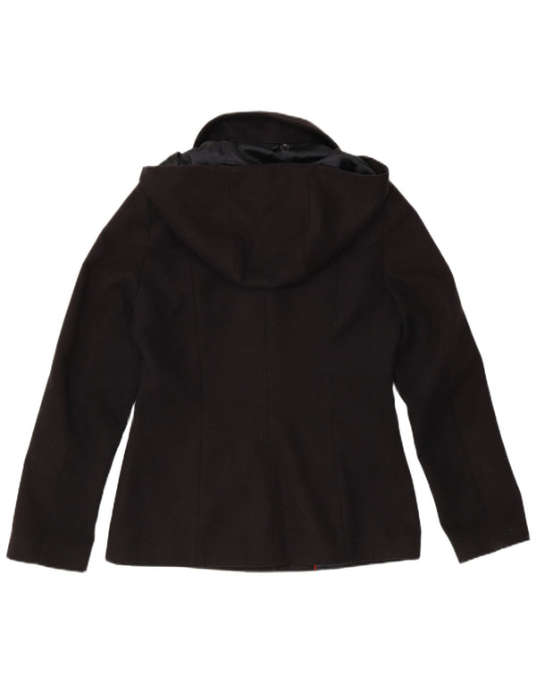 LAURA ASHLEY Dame-hættejakke med 5 knaps blazer-jakke UK 10 Lille marineblå