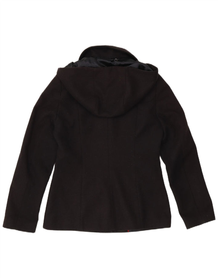 LAURA ASHLEY Dame-hættejakke med 5 knaps blazer-jakke UK 10 Lille marineblå