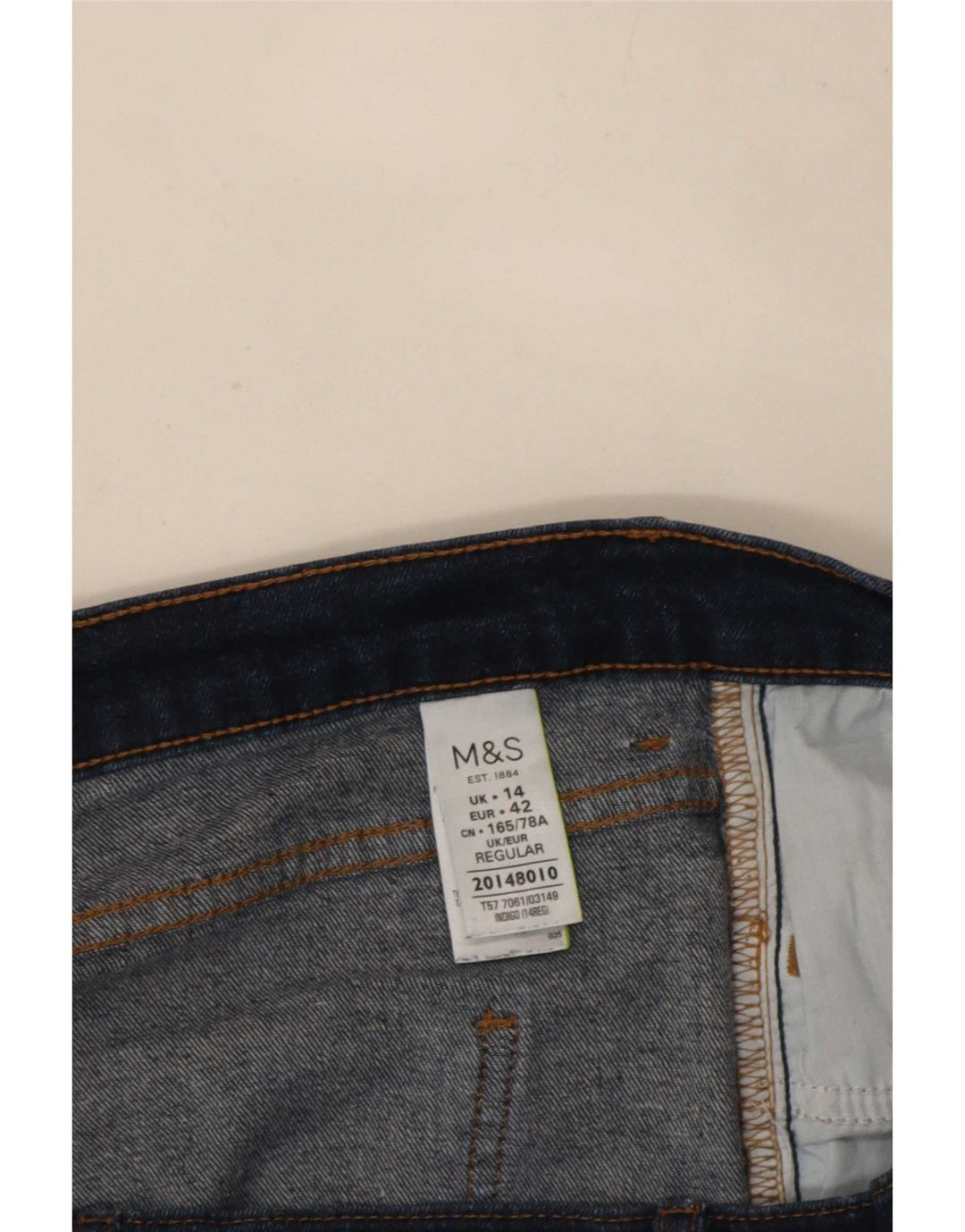 Marks & Spencer Dame Slim Bootcut Jeans UK 14 Large W32 L29 Navy Blue
