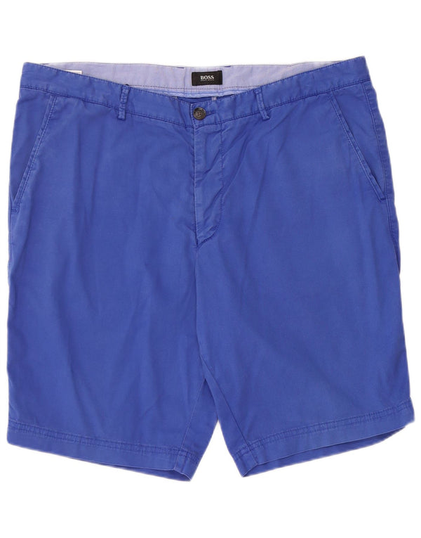 Hugo Boss Herre Chino Shorts W38 XL Blå Bomuld