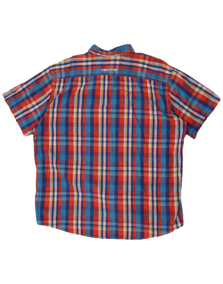 Camel Active kortærmet herreskjorte 3XL flerfarvet ternet bomuld