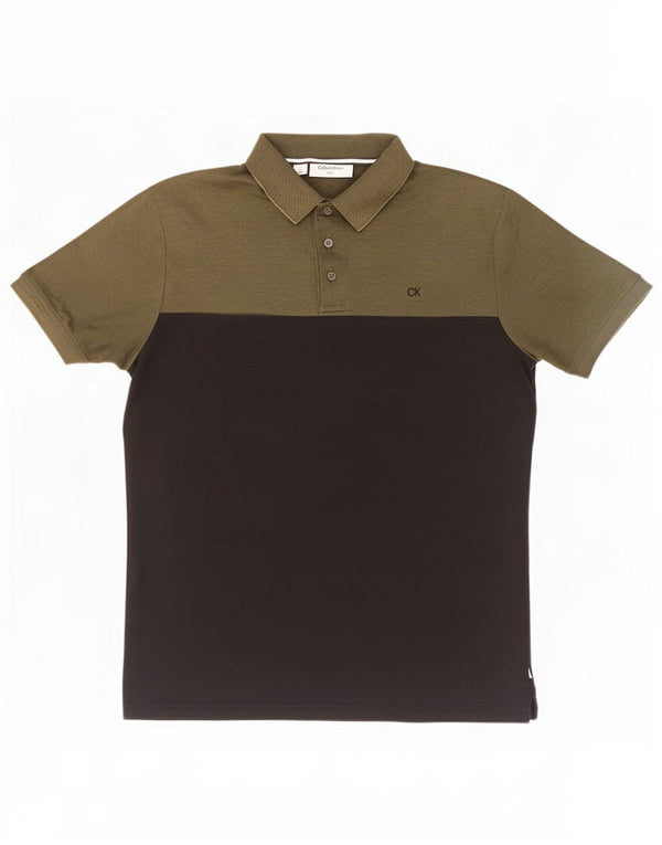 Calvin Klein Poloshirt til mænd Medium Sort Colourblock Bomuld