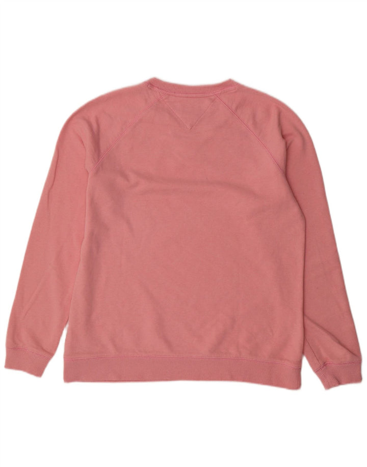 Tommy Hilfiger Dame Oversized Sweatshirt Jumper UK 10 Small Pink Bomuld