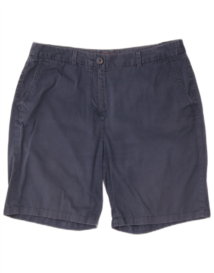 Marks & Spencer Chino Shorts til kvinder UK 12 Medium W30 Marineblå Bomuld