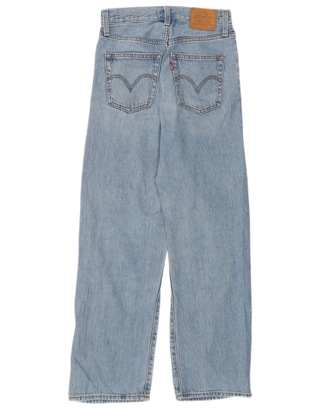 Levi's Dame Ribcage Straight Jeans W24 L27 Blå Bomuld