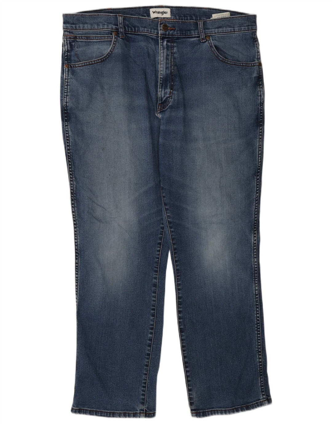 Wrangler Herre Texas Straight Jeans W38 L30 Blå Bomuld