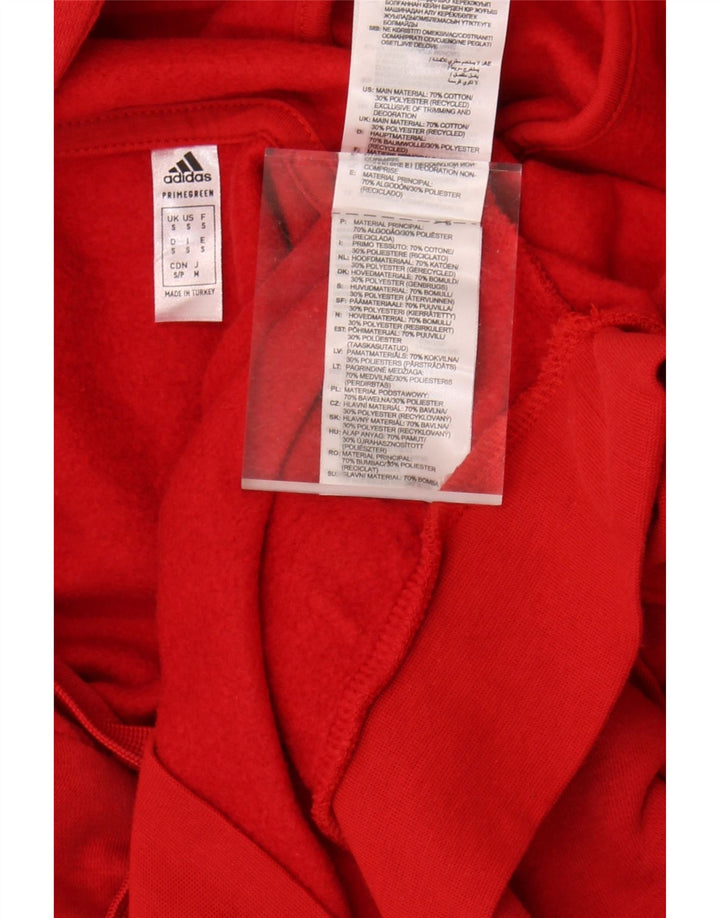 ADIDAS Mens Hoodie Jumper Small Red Cotton Vintage Adidas and Second-Hand Adidas from Messina Hembry 