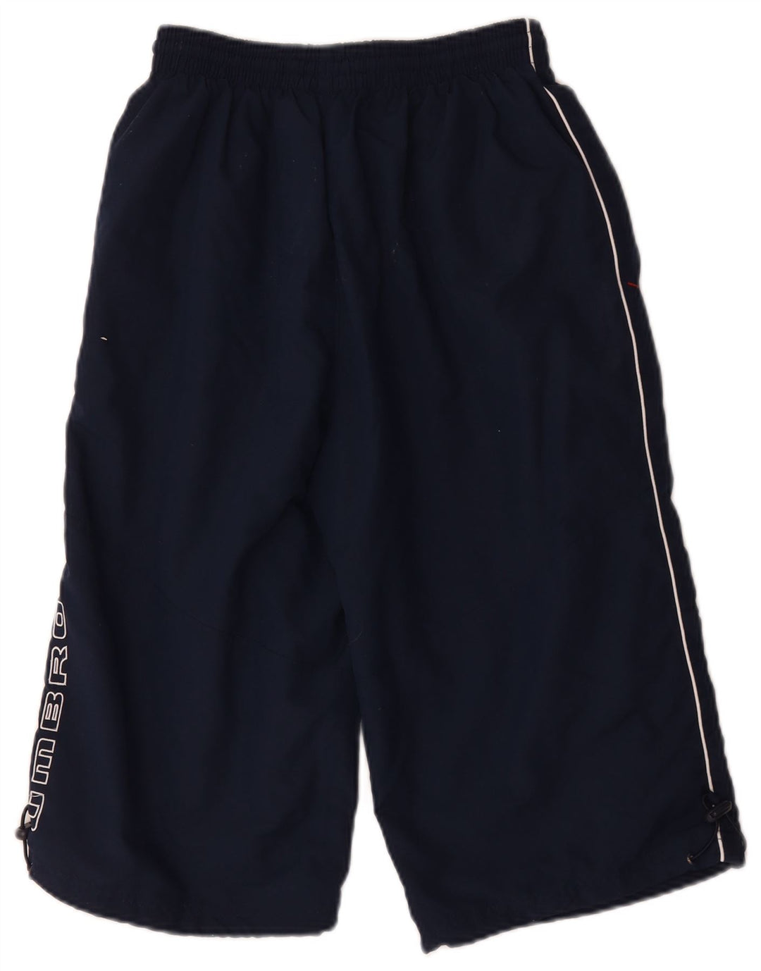 Umbro Herre Graphic Bermuda Sports Shorts Small Navy Blue Polyester