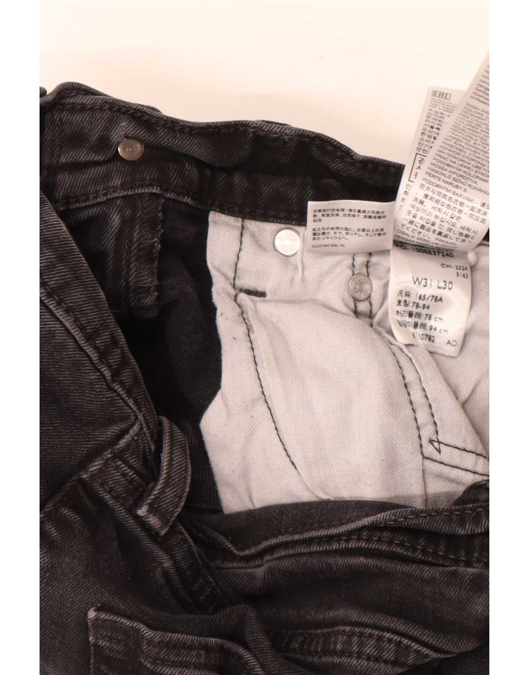 Levi's Herre 514 lige jeans W31 L30 sort bomuld