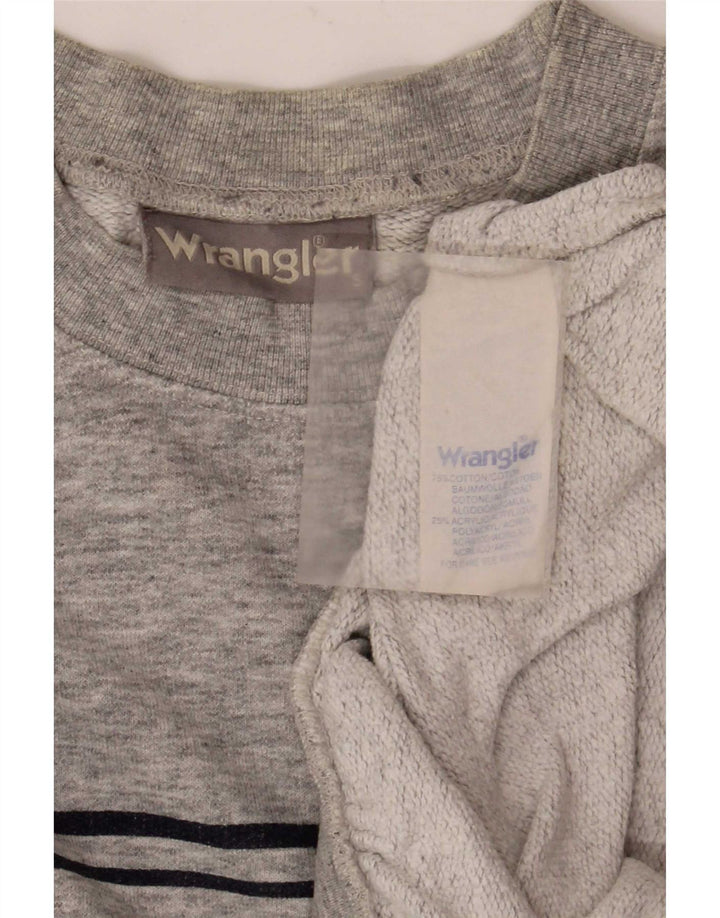 Wrangler Sweatshirt til mænd, lille grå flækket bomuld