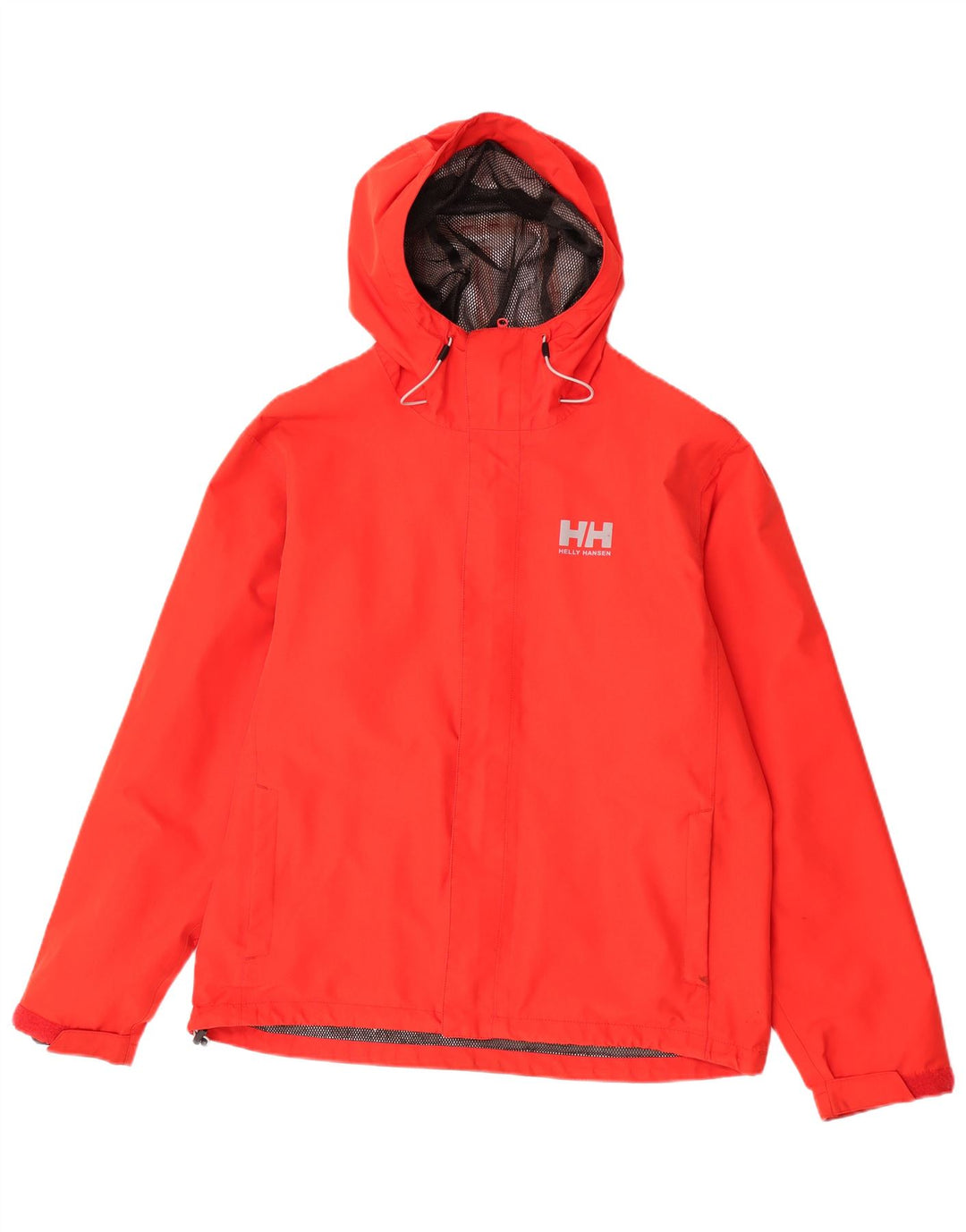 Helly Hansen Regnjakke med hætte til mænd UK 40 Stor Rød Polyester