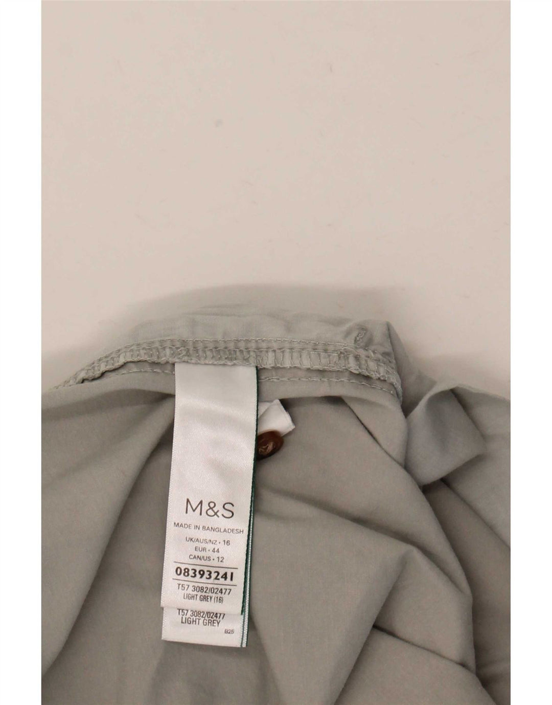 Marks & Spencer Chino Shorts til kvinder UK 16 Large W36 Grå Bomuld