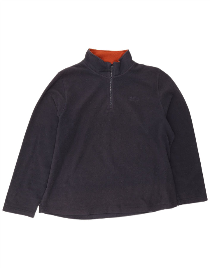Weird Fish Herre Zip Neck Fleece Jumper 2XL Navy Blue Polyester