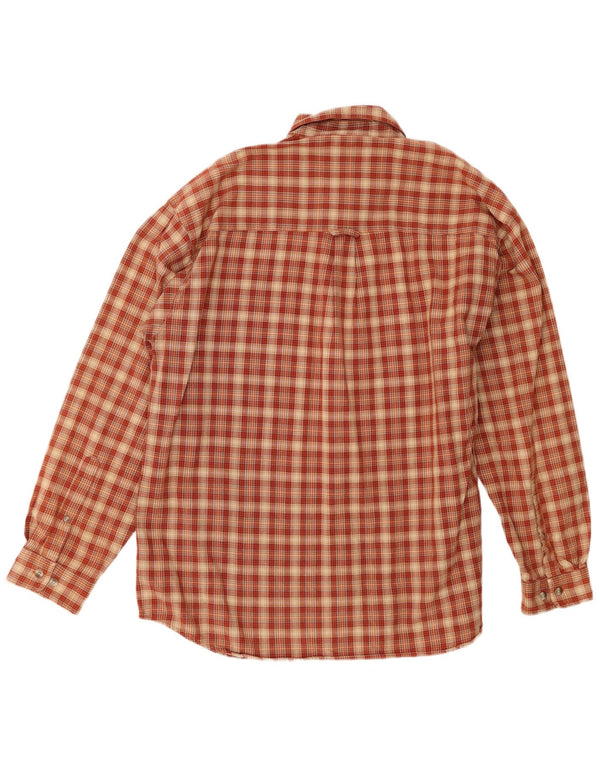 Columbia herre flannelskjorte XL orange ternet bomuld