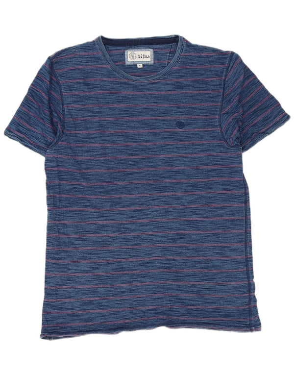 Fat Face Herre T-Shirt Top Medium Marineblå Nålestribet bomuld