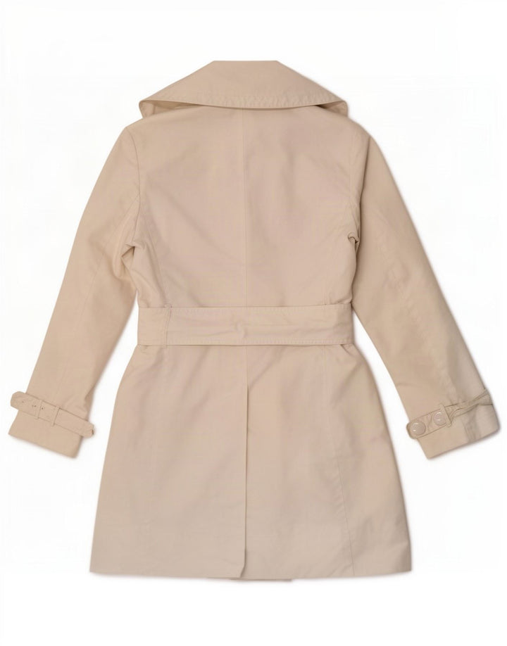 Max & Co. Trench Coat til kvinder UK 12 Medium Off White Polyamid