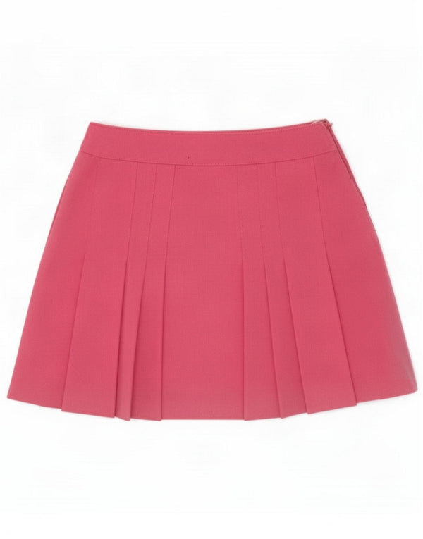 Hansen Kvinder Plisseret Mini-nederdel EU 36 Small W25 Pink Polyester