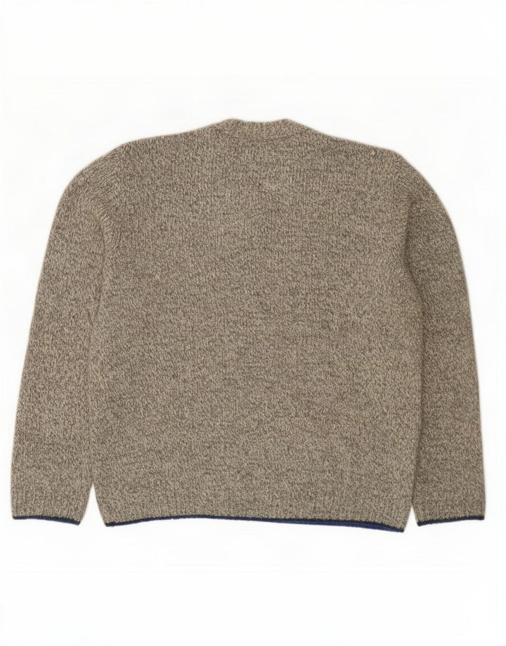 Massimo Dutti Herre V-hals sweater 2XL Grå Flecked Wool