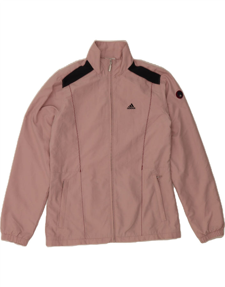 ADIDAS Womens Tracksuit Top Jacket UK 8 Small Pink Colourblock Polyester Vintage Adidas and Second-Hand Adidas from Messina Hembry 