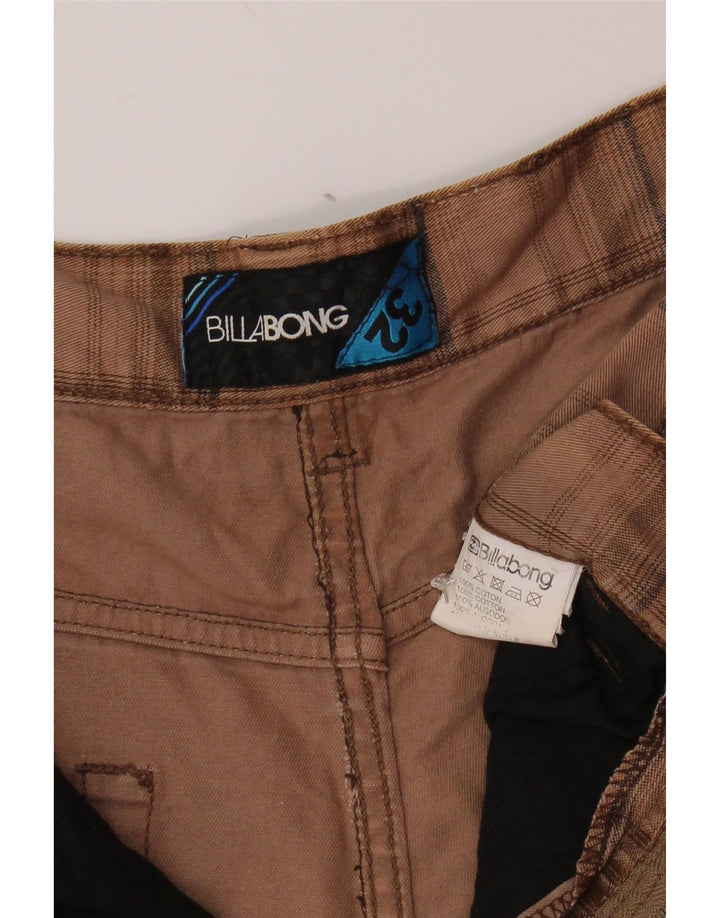 BILLABONG Grafiske Casual Shorts til mænd W32 Medium Beige Ternet bomuld