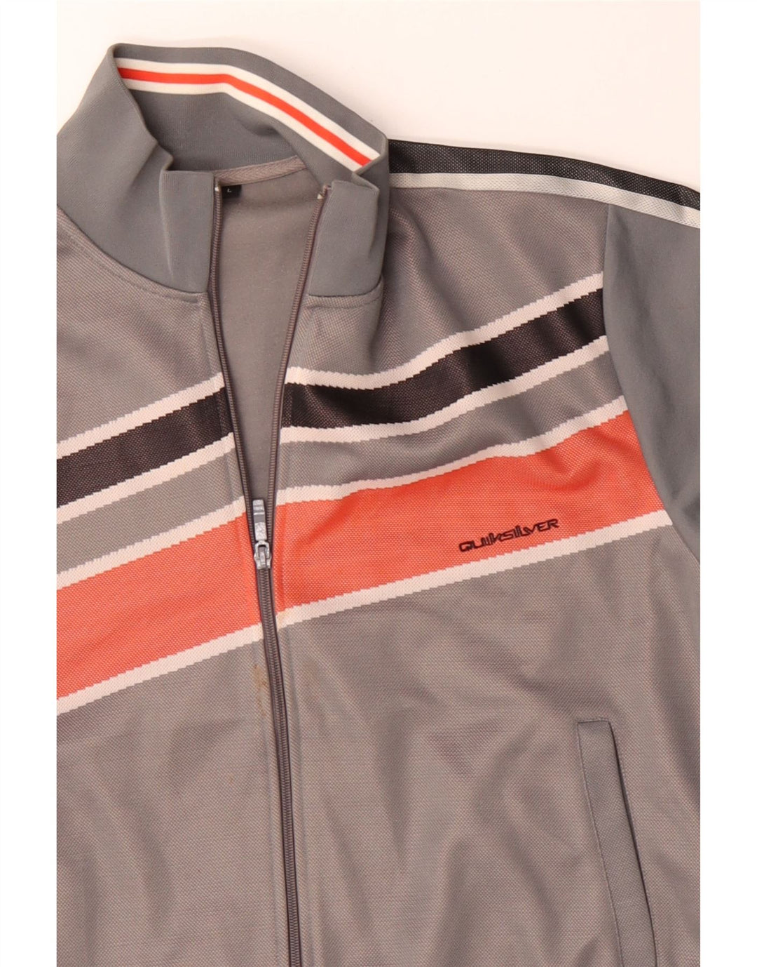 QUIKSILVER Træningsdragt til mænd, topjakke, stor grå farveblok