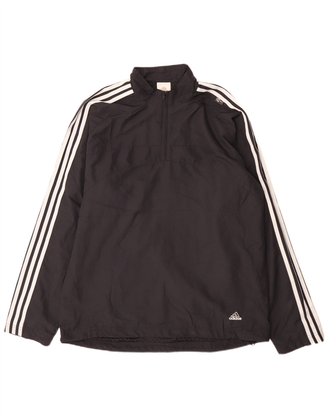 Adidas Herre Zip Neck Pullover Træningsdragt Top Large Navy Blue Sports