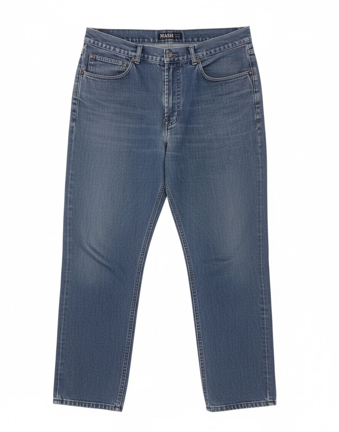 MASH Mens Slim Jeans IT 54 2XL W34 L29 Blue Cotton