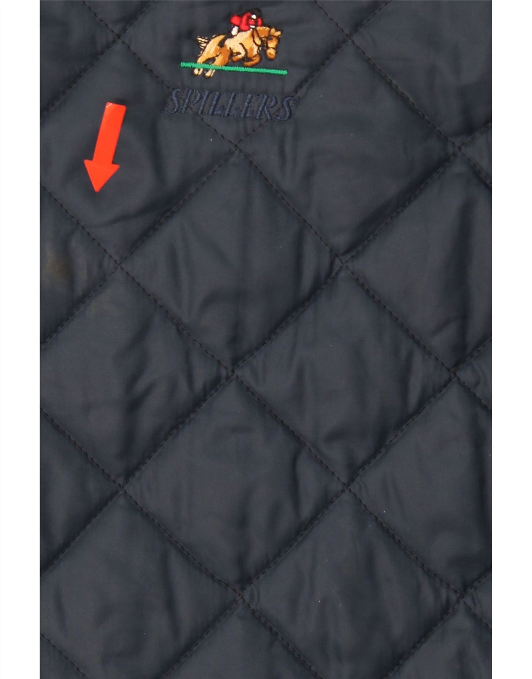 VINTAGE Mens Quilted Jacket UK 38 Medium Navy Blue Vintage Vintage and Second-Hand Vintage from Messina Hembry 