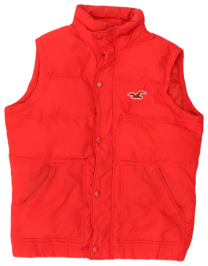 Hollister Polstret Gilet UK 40 Stor Rød Polyester til mænd