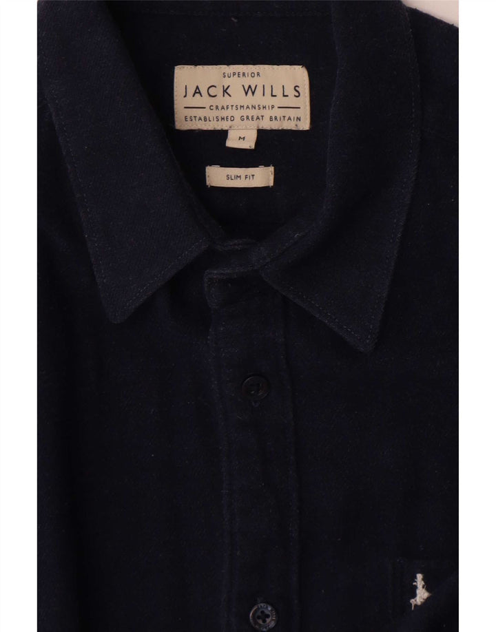Jack Wills Herre Slim Fit skjorte Medium Navy Blue