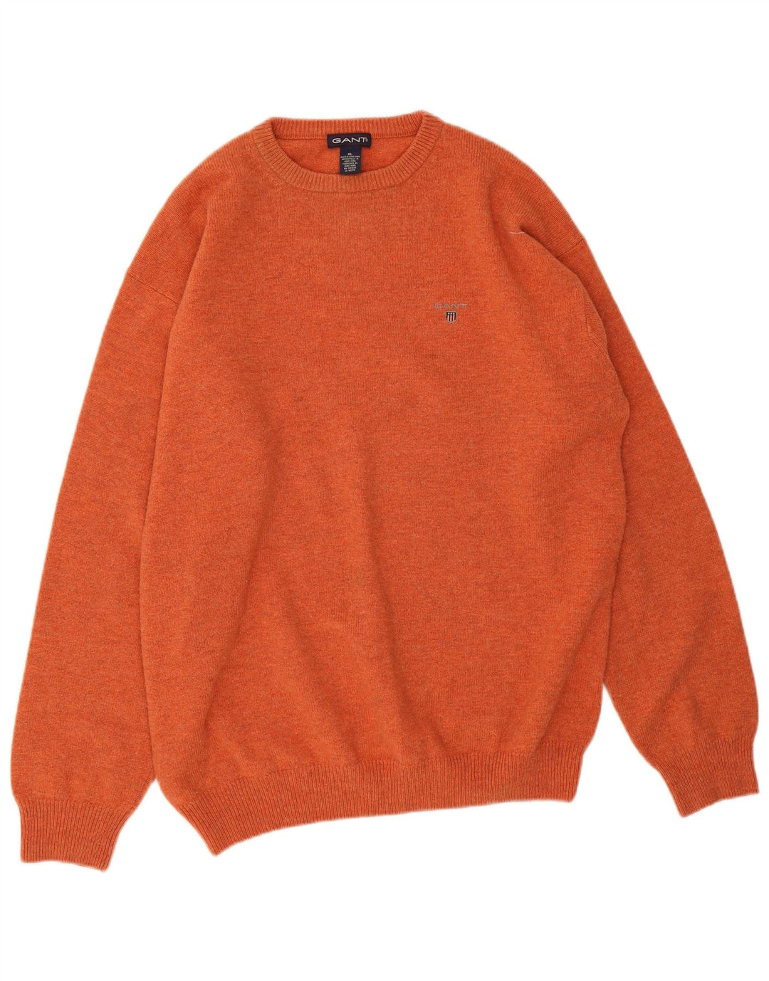 Gant Herre trøje med rund hals XL Orange lammeuld