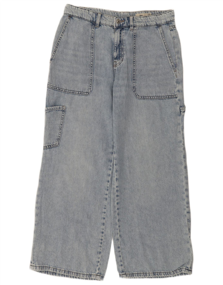 Marks & Spencer Dame Cargo Jeans med brede ben UK 12 Medium W32 L28 Blå