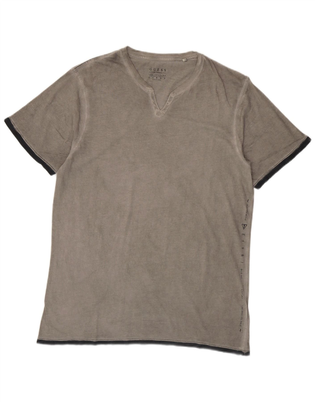 Guess Herre T-Shirt Top Stor Grå Bomuld