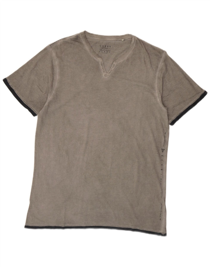 Guess Herre T-Shirt Top Stor Grå Bomuld