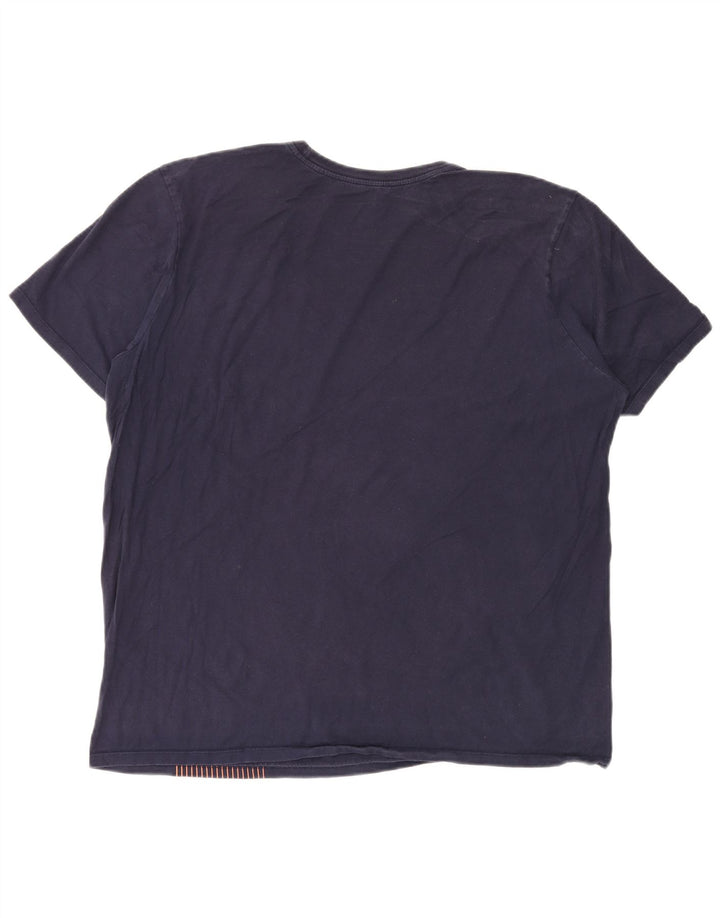 NIKE grafisk T-shirt top til mænd XL marineblå bomuld
