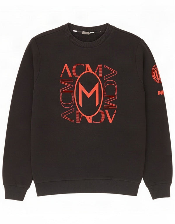 Puma Boys AC Milan Graphic Sweatshirt Jumper 13-14 år Sort Bomuld