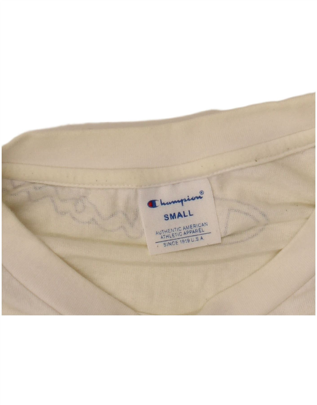 Champion Kvinder Oversized Grafisk T-Shirt Top UK 10 Small White