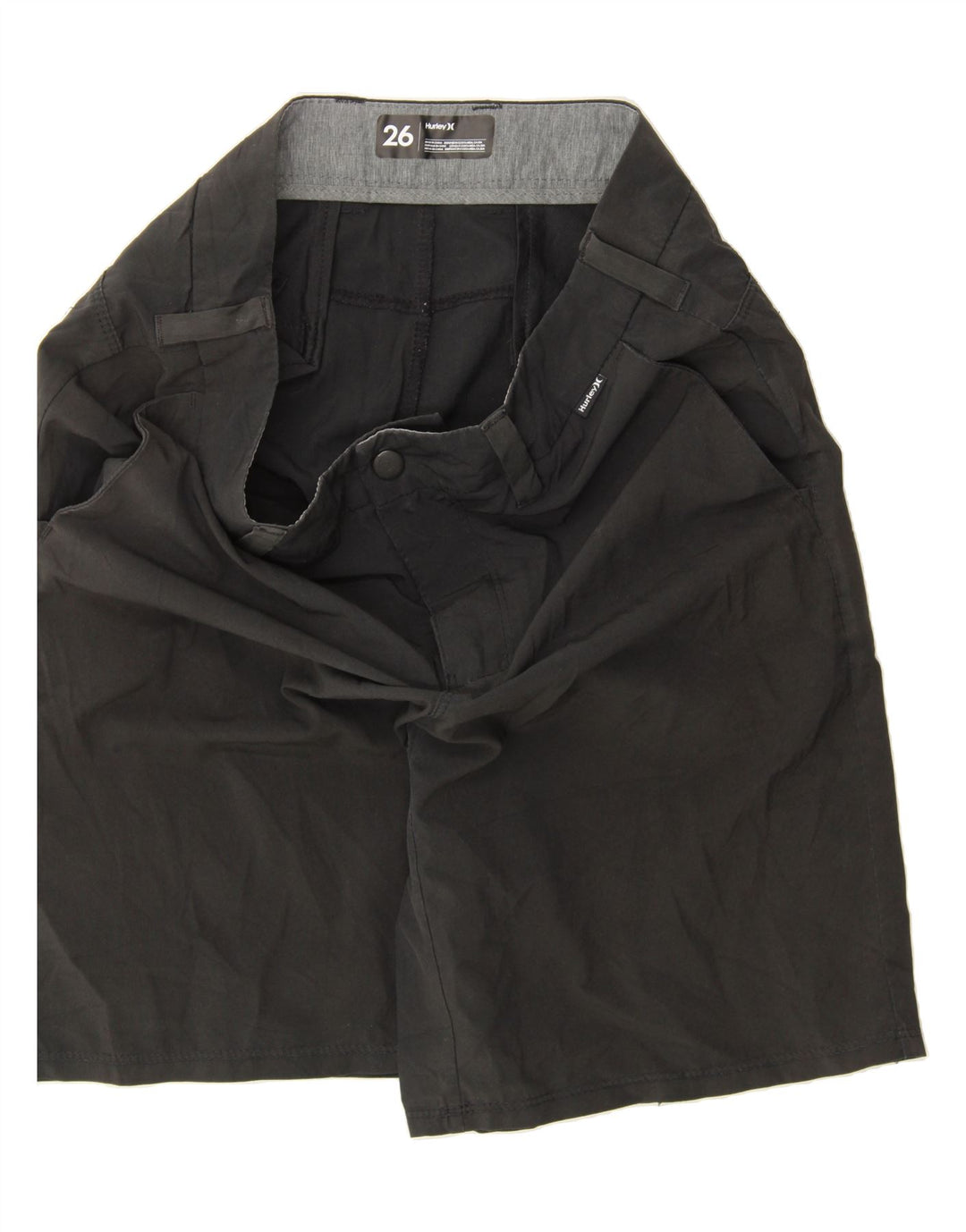 HURLEY Mens Chino Shorts W26 XS Black Vintage Hurley and Second-Hand Hurley from Messina Hembry 