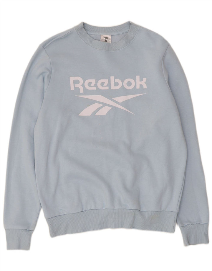 Reebok Herre Grafisk Sweatshirt Jumper Medium Blå Bomuld