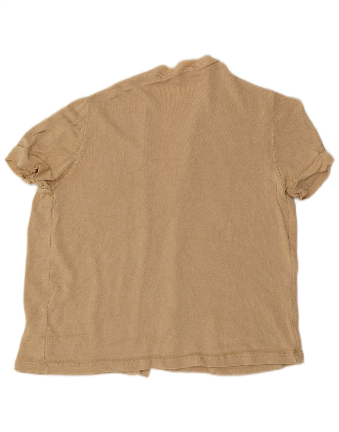 Max Mara Dame Kortærmet Åben Cardigan Sweater UK 14 Medium Beige