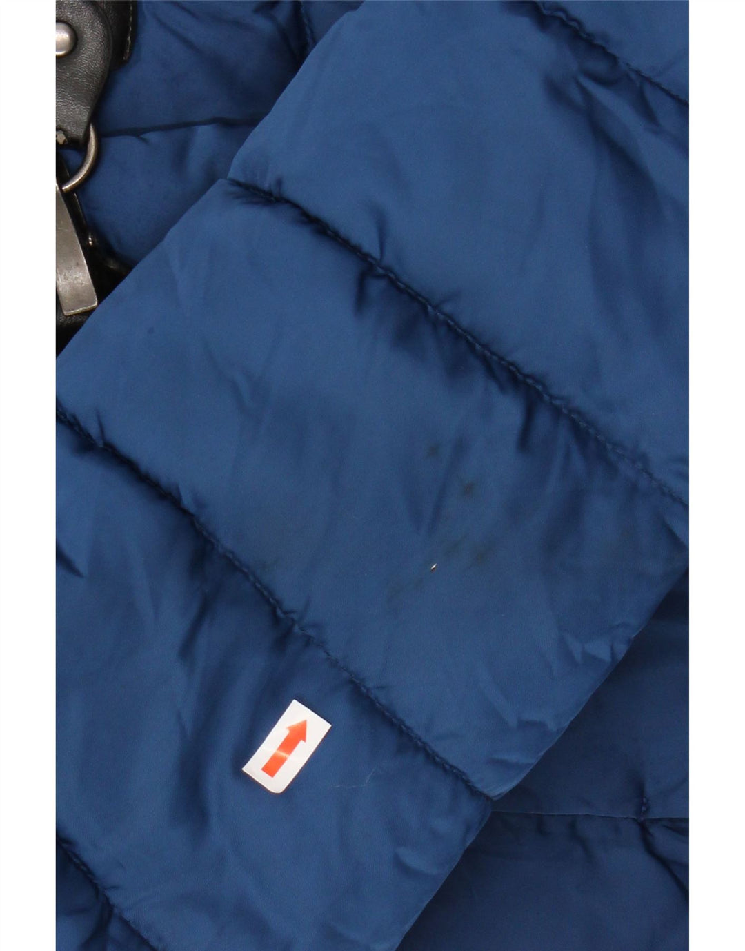 SISLEY Polstret hættejakke til kvinder UK 12 Medium Blue Polyester