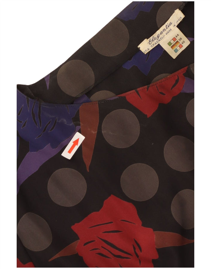 Vintage kvinders langærmet teltkjole IT 44 Medium Multicolored Floral