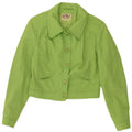 Gil Bret Womens Crop Bomber Jacket UK 14 Large Green Polyester