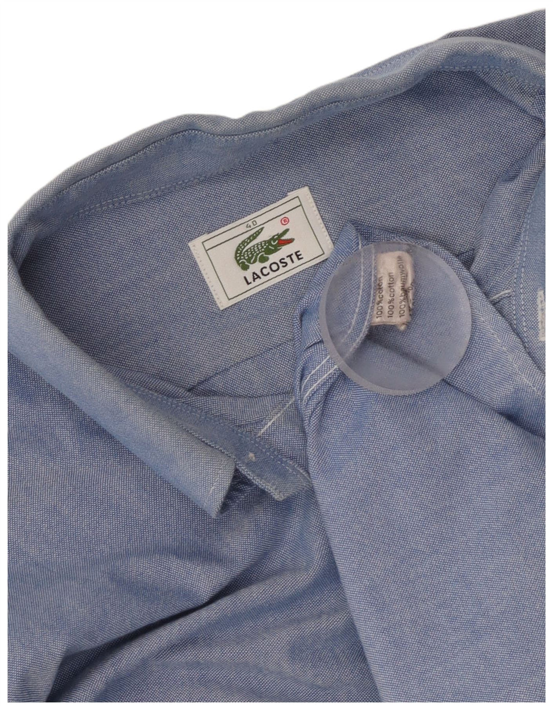 Lacoste Herreskjorte str. 40 Medium Blue Cotton