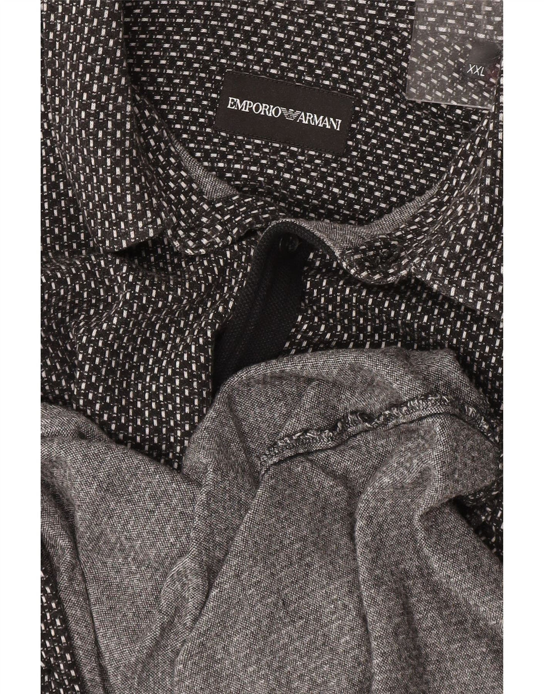 EMPORIO ARMANI Herreskjorte 2XL Sort Plettet