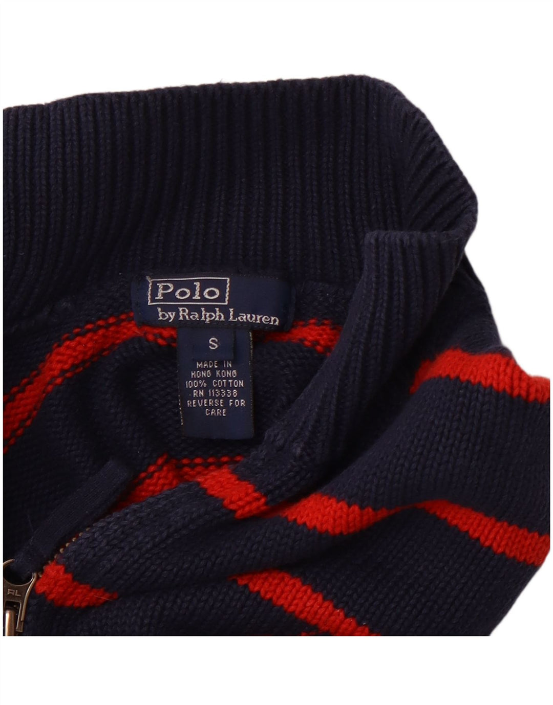 POLO RALPH LAUREN Drenge sweater med lynlåshals 7-8 år Lille marineblå